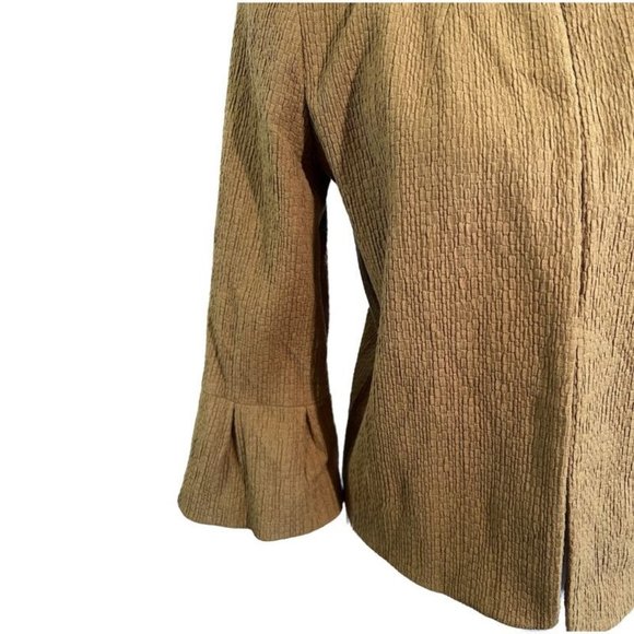 LOFT Mustard 3/4 Flare Sleeve Blazer Jacket Size Medium - Picture 7 of 9